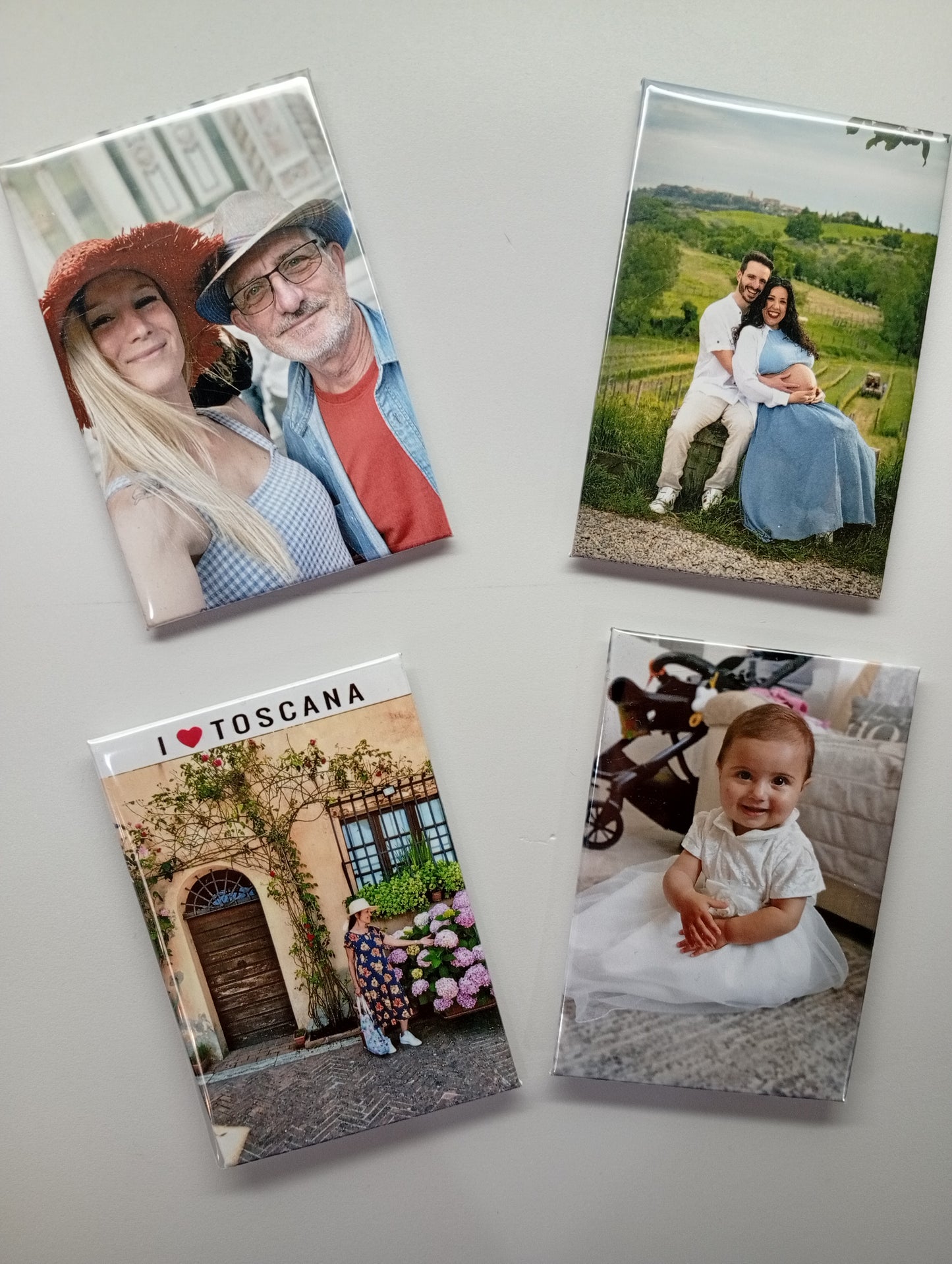 SET 4 FOTOMAGNETI RETTANGOLARI 8x5 cm +spedizione 4,00 Euro