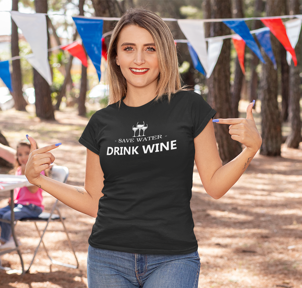 T-SHIRT DONNA DRINK WINE