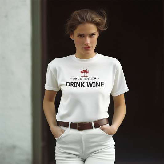 T-SHIRT DONNA DRINK WINE